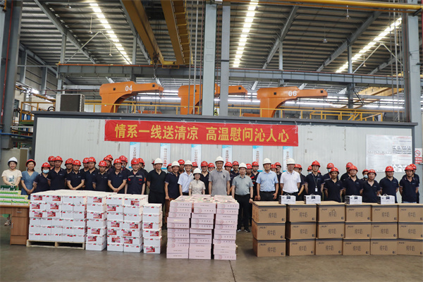 公司党委委员、副总经理魏勇到凯时k8新材料开展“送清凉”慰问